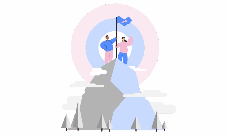 achievement, success, mountain, clouds, people, challenge, coaching, dream, reach goal, nature, improvement, skills, career, leadership, motivation, inspiration, strategy, business, concept, cut out