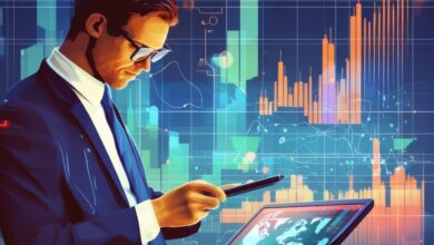 ai generated, man, technology, businessman, professional, suit, corporate, male, teacher, thinking, entrepreneur, stock, investing