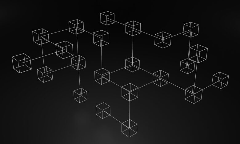 a black and white photo of a bunch of cubes