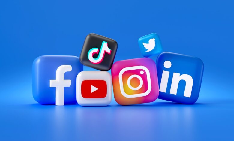 a group of different social media logos