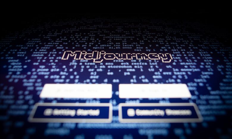 a close up of a computer screen with the words mid - journey on it