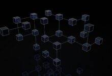 a black and white photo of cubes on a black background