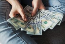 fan of 100 u.s. dollar banknotes