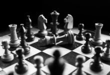 chess pieces on board