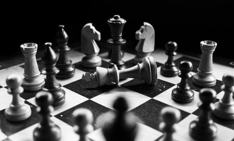 chess pieces on board