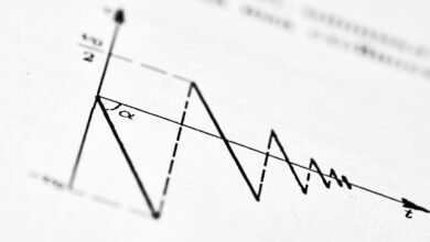 a graph depicts decaying oscillations over time.