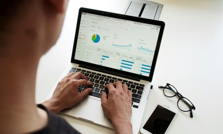 person using macbook pro