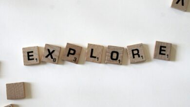 flat lay photography of scrabble tiles forming explore word